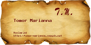 Tomor Marianna névjegykártya