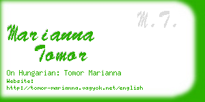 marianna tomor business card